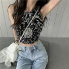 Halter Paisley Print Cropped Camisole Top