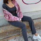 Set: Square-neck Cropped T-shirt + Boot-cut Pants
