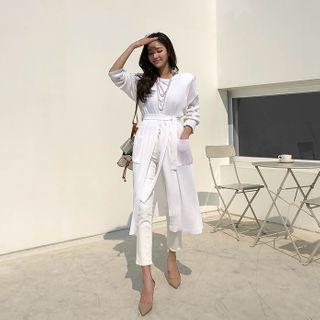 Long Knit Robe Cardigan & Sash