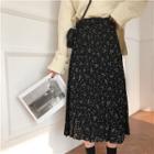 Floral Midi H-line Skirt