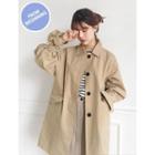 Puff-sleeve Single-breasted Coat