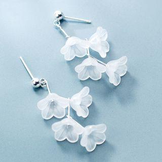 Flower Earring 925 Sterling Silver - Earring - One Size
