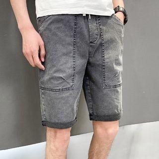 Faded Denim Shorts