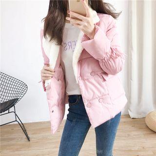 Notch-lapel Double-breasted Padded Jacket