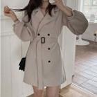 Double Breasted A-line Coat Dress