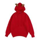 Elk Horn Accent Hooded Sweater