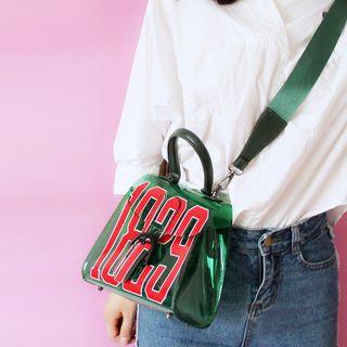 Number Print Transparent Crossbody Bag