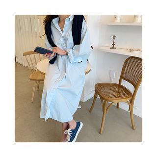 Pastel Cotton Long Shirtdress