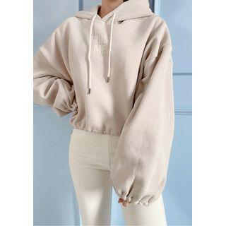 Trust Me Letter Crop Hoodie