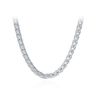 Fashion Geometric Twist Necklace Silver - One Size