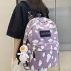 Cloud Print Backpack / Duck Charm / Set