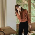 Fringe-trim Ruffled Blouse