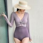 Wrap Two-tone Swimsuit