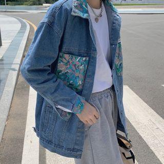 Floral Pocket Denim Jacket