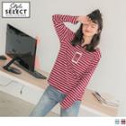 Long Sleeve Striped Print T-shirt