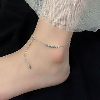 Cube Sterling Silver Anklet