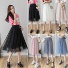 Midi Chiffon Tulle Skirt