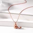 Gold Plated Gourd Pendant Necklace Necklace - Gourd - Rose Gold - One Size