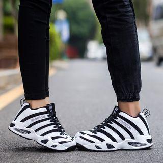 Couple Matching Color Block Platform Sneakers