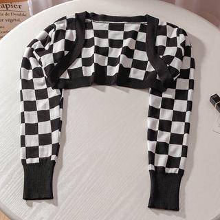 Checker Knit Shrug
