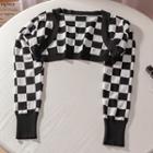 Checker Knit Shrug