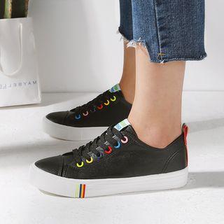 Multicolor Eyelet Sneakers