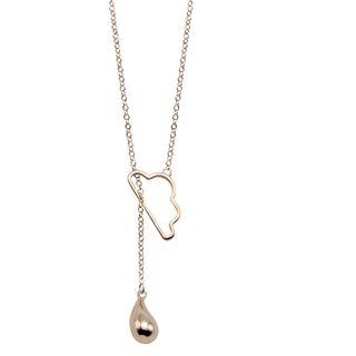 925 Sterling Silver Cloud & Rain Pendant Necklace