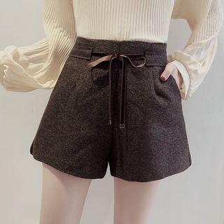 Ribbon Detail Wide Leg Shorts