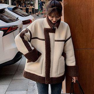 Contrast Fleece Panel Jacket