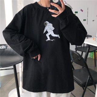 Spaceman Print Pullover