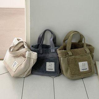 Fleece Panel Mini Tote Bag