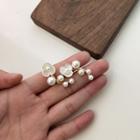 Faux Pearl Shell Flower Earring 1 Pair - Earring - White - One Size