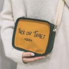 Color Matching Lettering Crossbody Bag