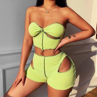 Set: Cut-out Tube Top + Shorts