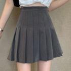 High-waist A-line Accordion Pleat Miniskirt