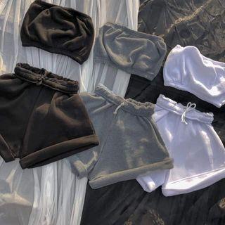 Set: Plain Bandeau + Shorts