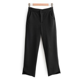 Slit Hem Dress Pants