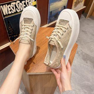 Platform Lace Lace-up Sneakers