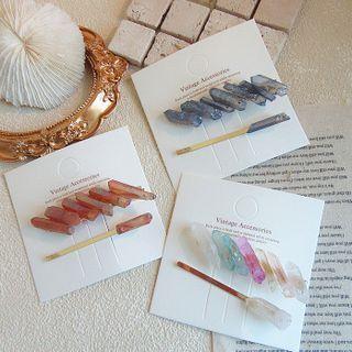 Set: Metal / Stone Hair Clips