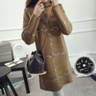 Plaid Long Sleeve Knit Dress