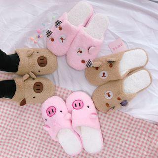Fleece Cartoon Slippers