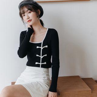 Long-sleeve Frog Buttoned T-shirt