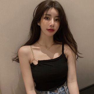 Spaghetti Strap Chain Knit Top