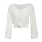 Lace Embroidery Cropped Top