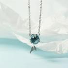 Fish Bead Necklace Silver - One Size