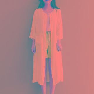 3/4-sleeve Button-up Light Jacket