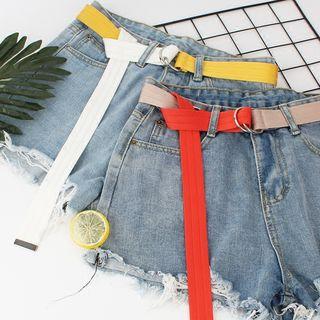 Two-tone Canvas Holeless Belt