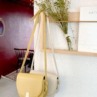 Fuax-leather Flap Shoulder Bag