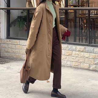 Faux-shearling Reversible Midi Coat As Shown In Figure - One Size