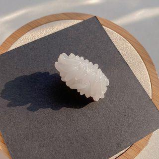 Rice Hair Clip 1pc - White - One Size